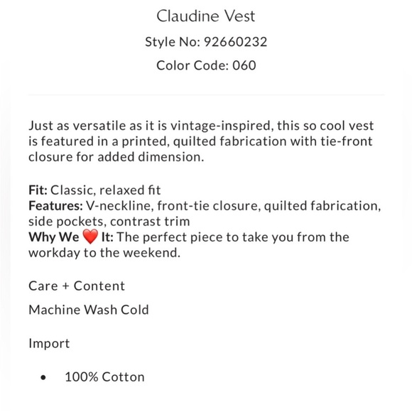 FREE PEOPLE CLAUDINE VEST - Picture 5 of 10